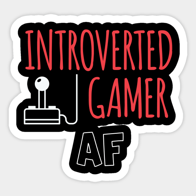 introverted gamer af Sticker by Yaman